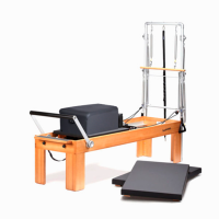 Wooden Physio Reformer: Ideal for personalized classes and physiotherapy clinics (Upholstery colors available)